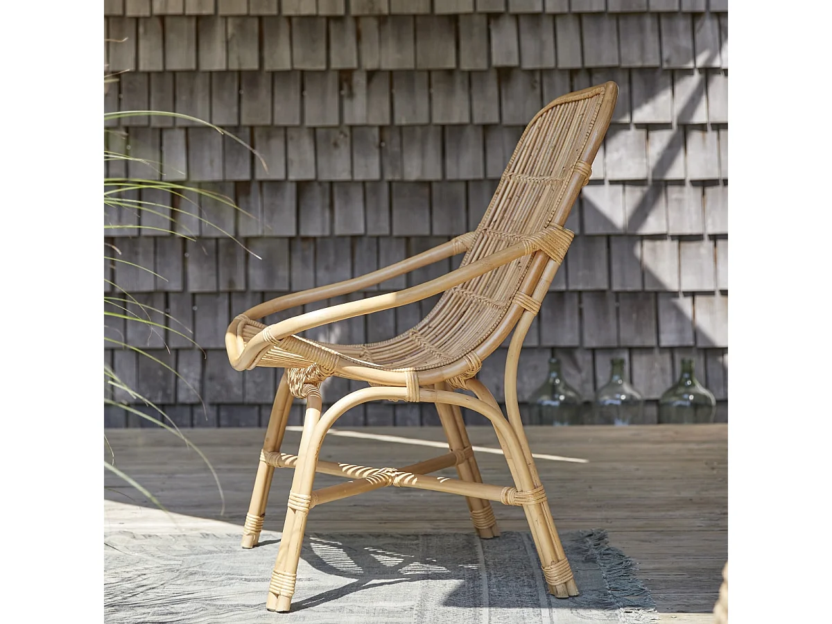 sedia seduta poltrona naturale giardino esterno vintage naturale veranda design