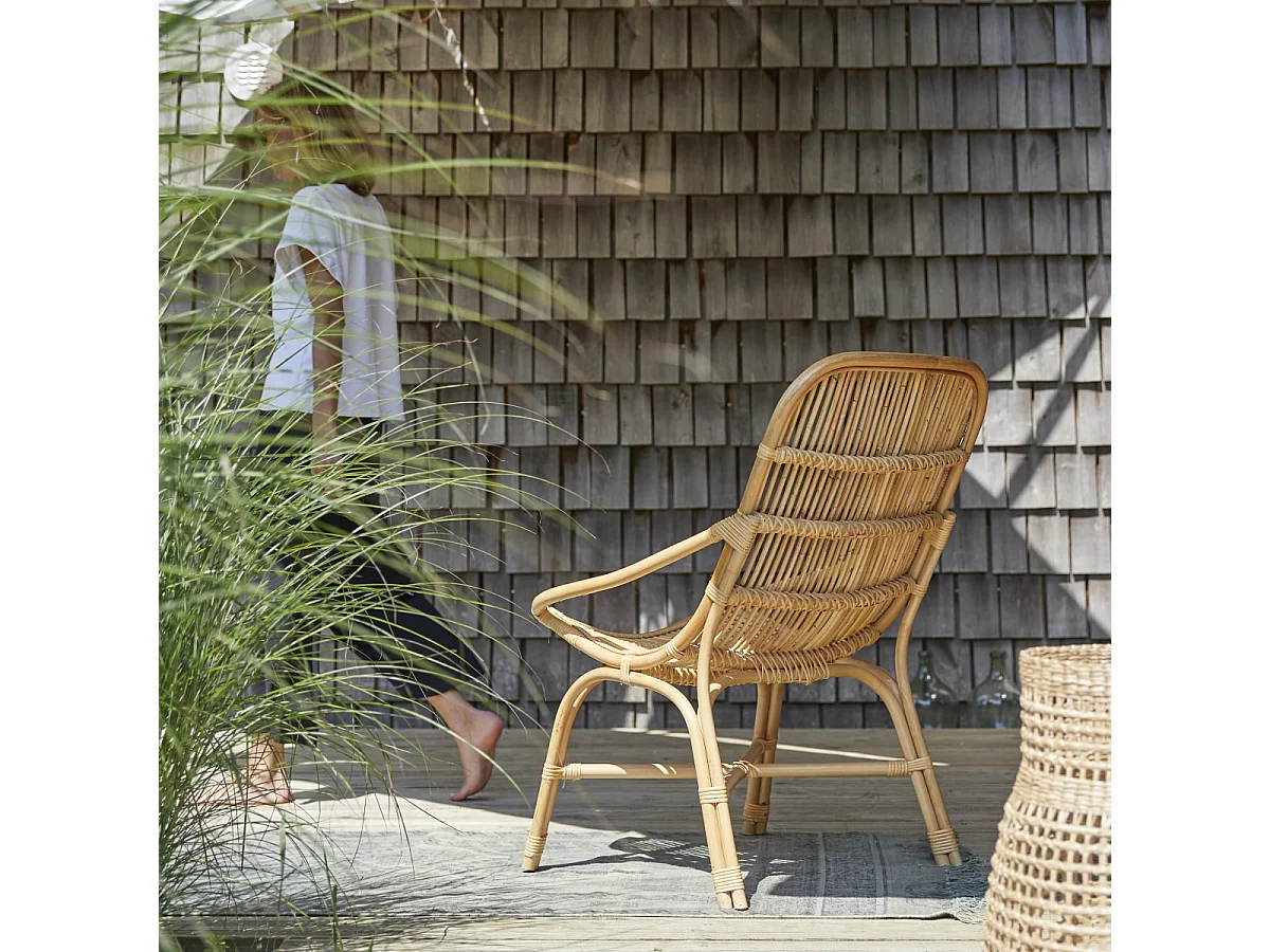 sedia seduta poltrona naturale giardino esterno vintage naturale veranda design