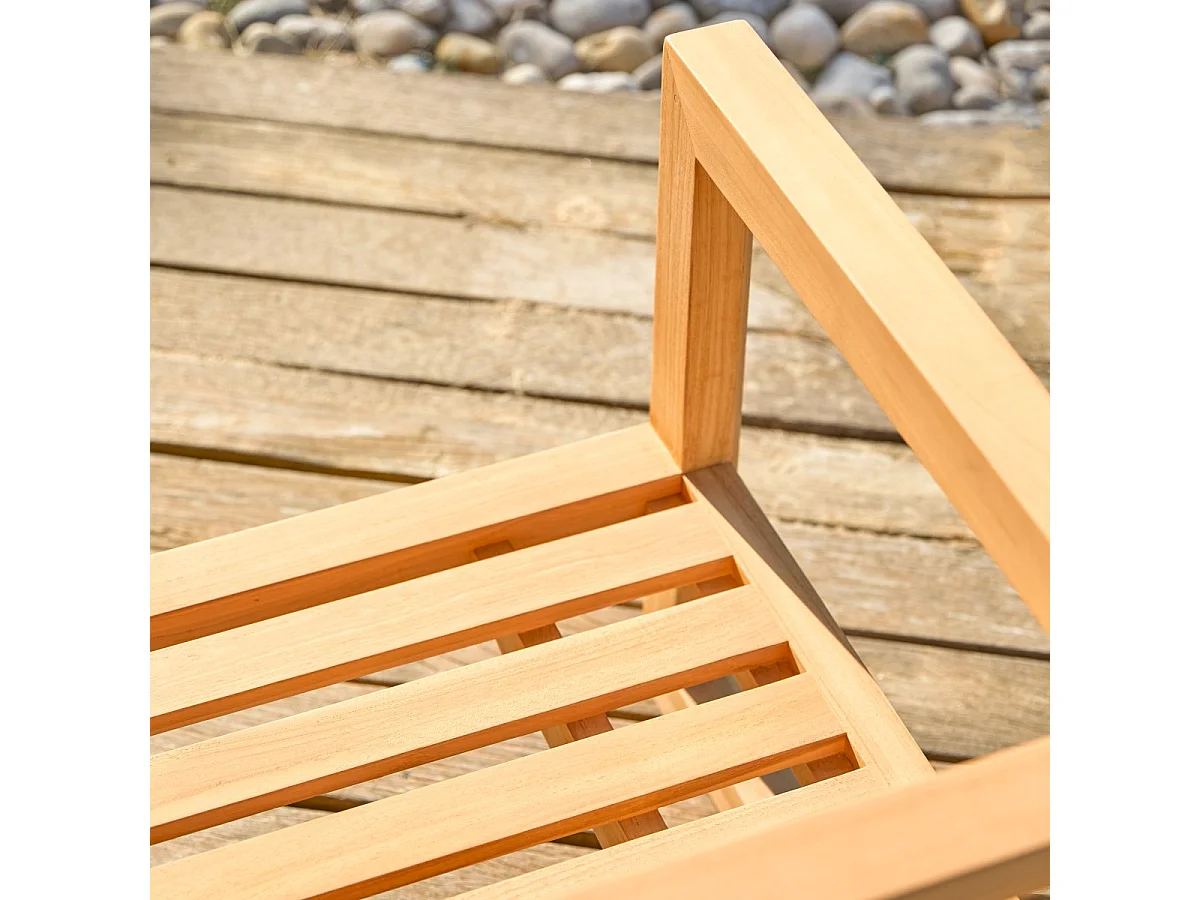 Gartensessel Noah aus massivem Teakholz