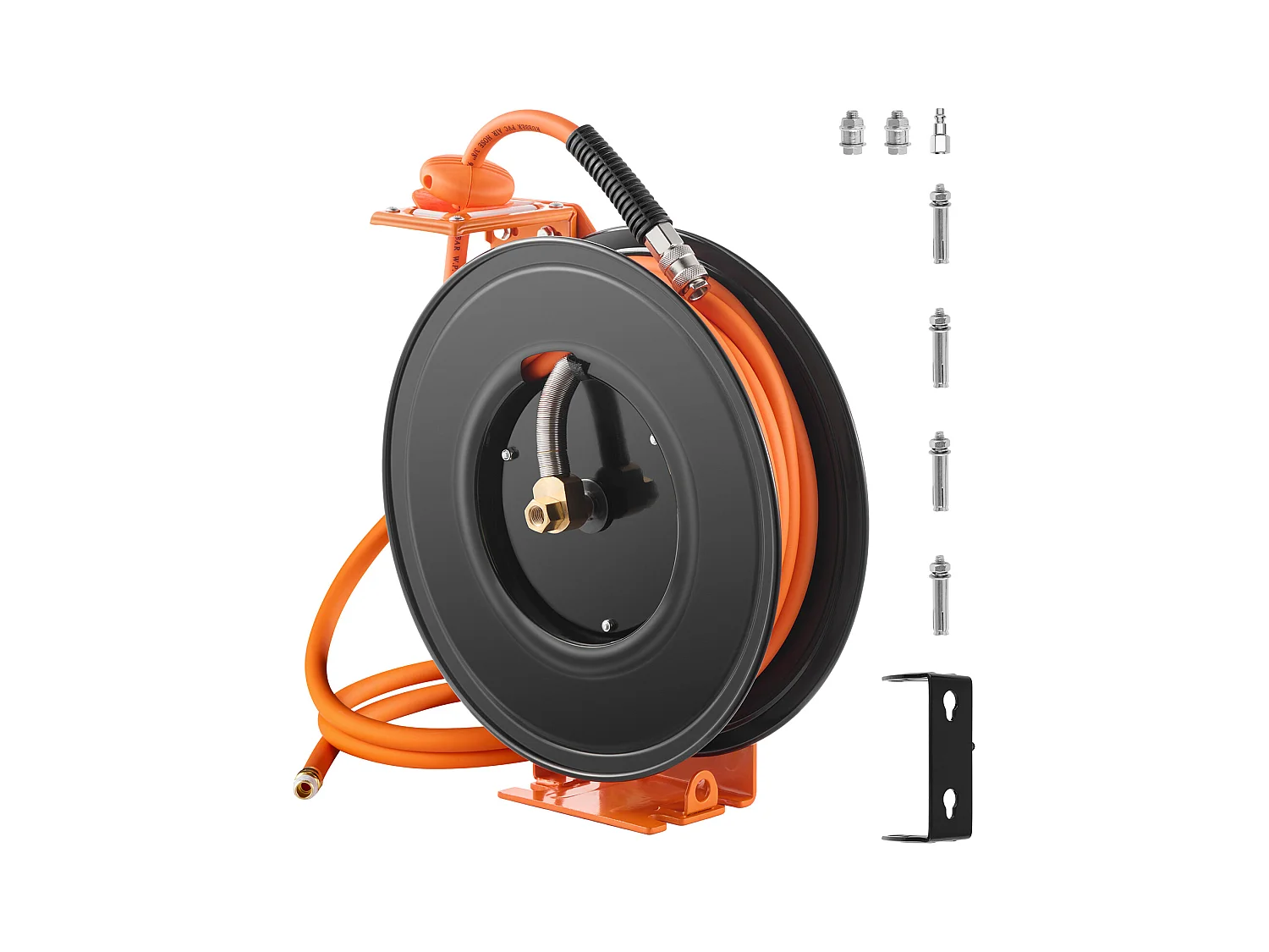 Bęben na Wąż, SucceBuy 9,5 mm × 15,24 m 300 PSI Zgiwny Wąż Pneumatyczny z 1,5 m Wejściem