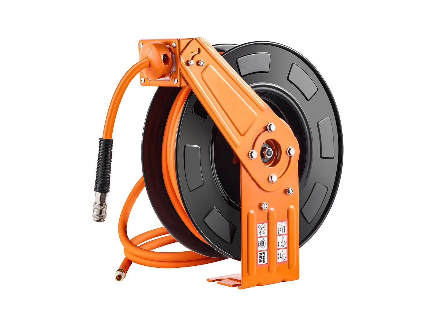 Dévidoir, SucceBuy Enrouleur de Tuyau d'Air 9,5 mm × 19,81 m 300 PSI Rétractable avec Entrée de 1,5 m