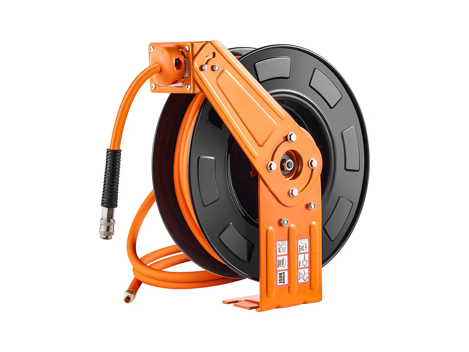 Dévidoir, SucceBuy Enrouleur de Tuyau d'Air 9,5 mm × 19,81 m 300 PSI Rétractable avec Entrée de 1,5 m