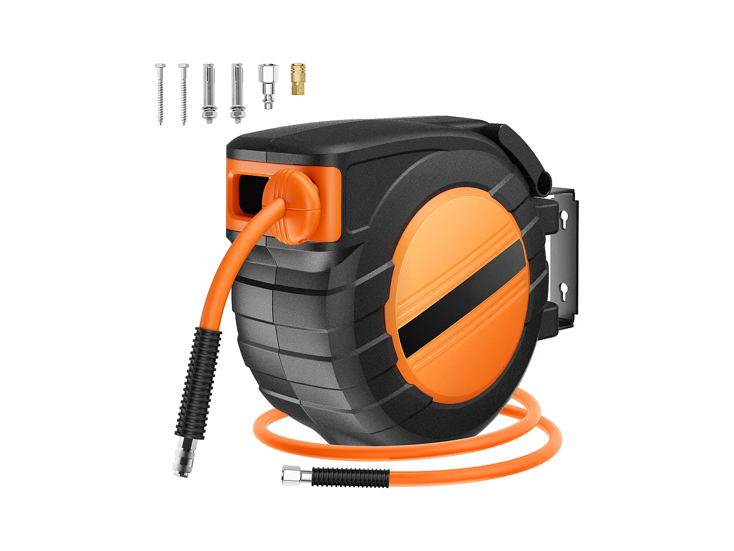 Dévidoir, SucceBuy Enrouleur de Tuyau d'Air Rétractable 9,5 mm × 15,24 m 300 PSI Hybride