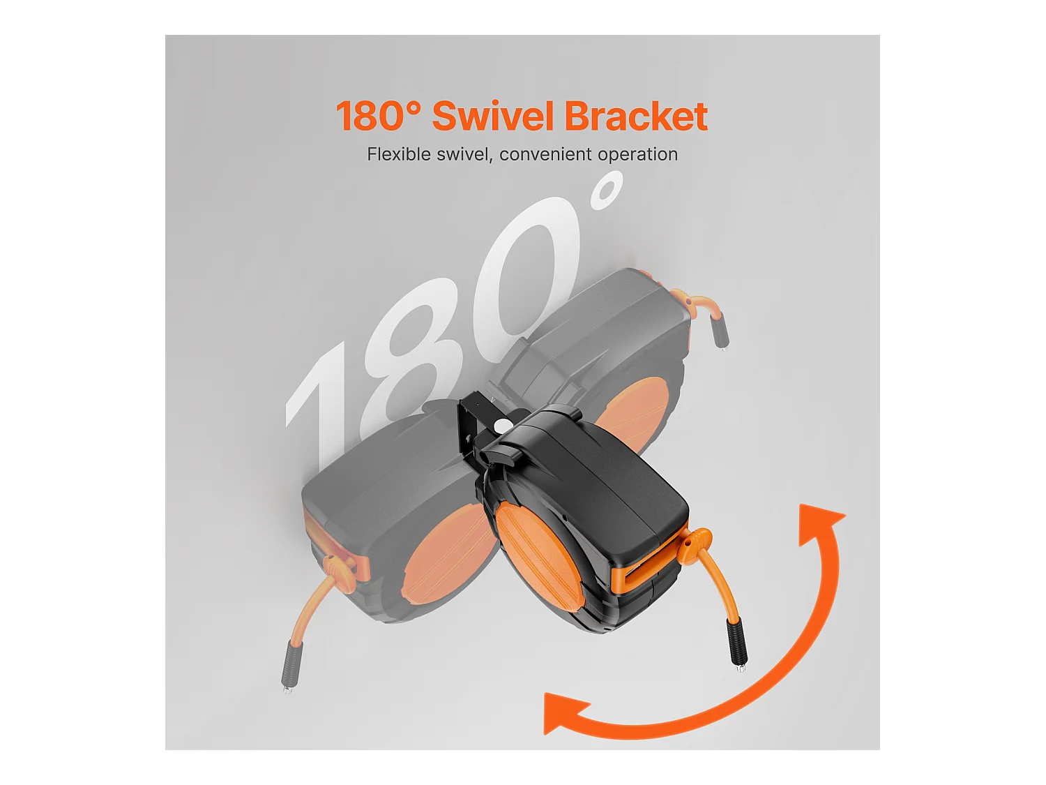 Dévidoir, SucceBuy Enrouleur de Tuyau d'Air Rétractable 9,5 mm × 15,24 m 300 PSI Hybride