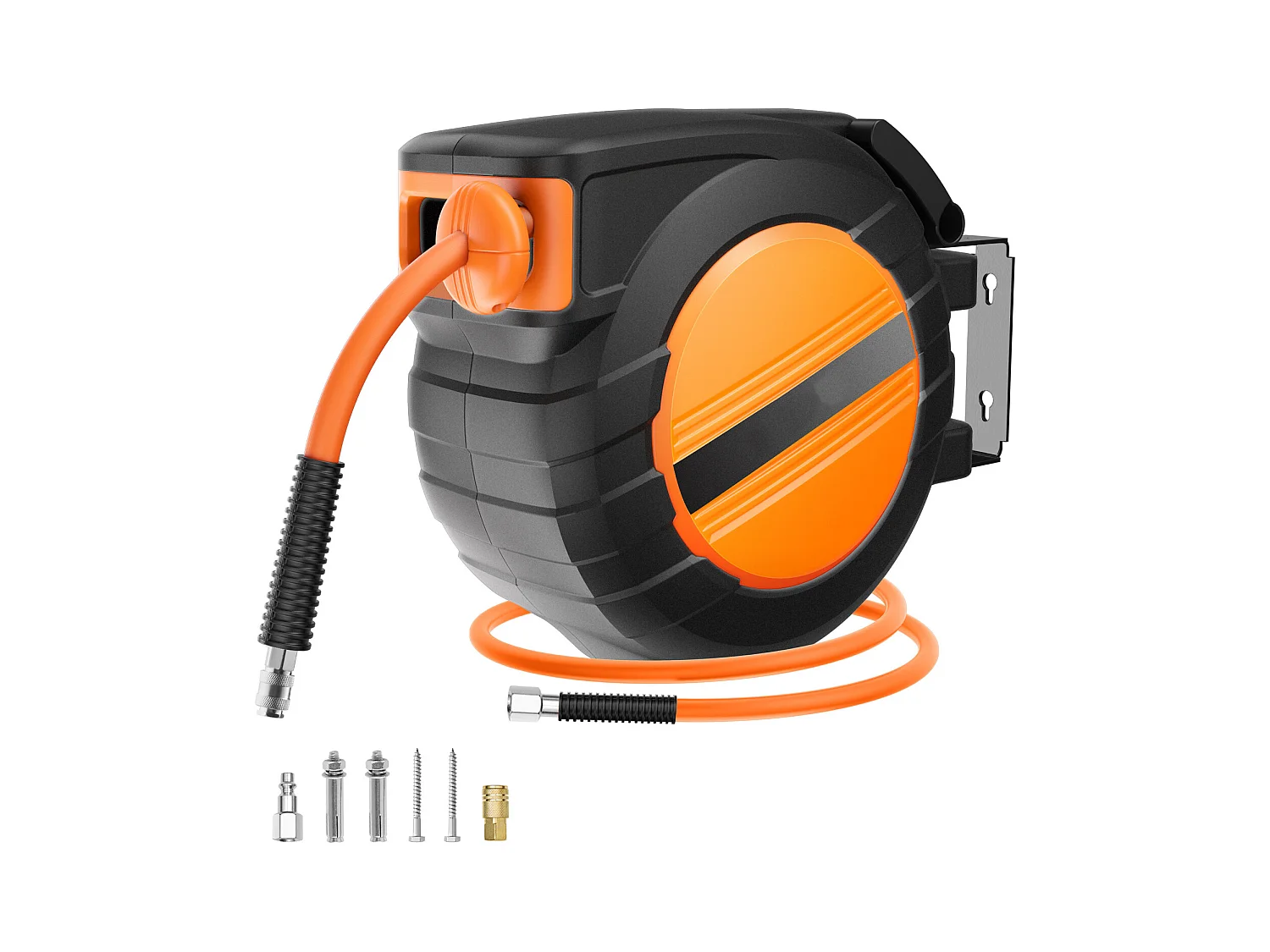 Dévidoir, SucceBuy Enrouleur de Tuyau d'Air Rétractable 9,5 mm × 15,24 m 300 PSI Hybride