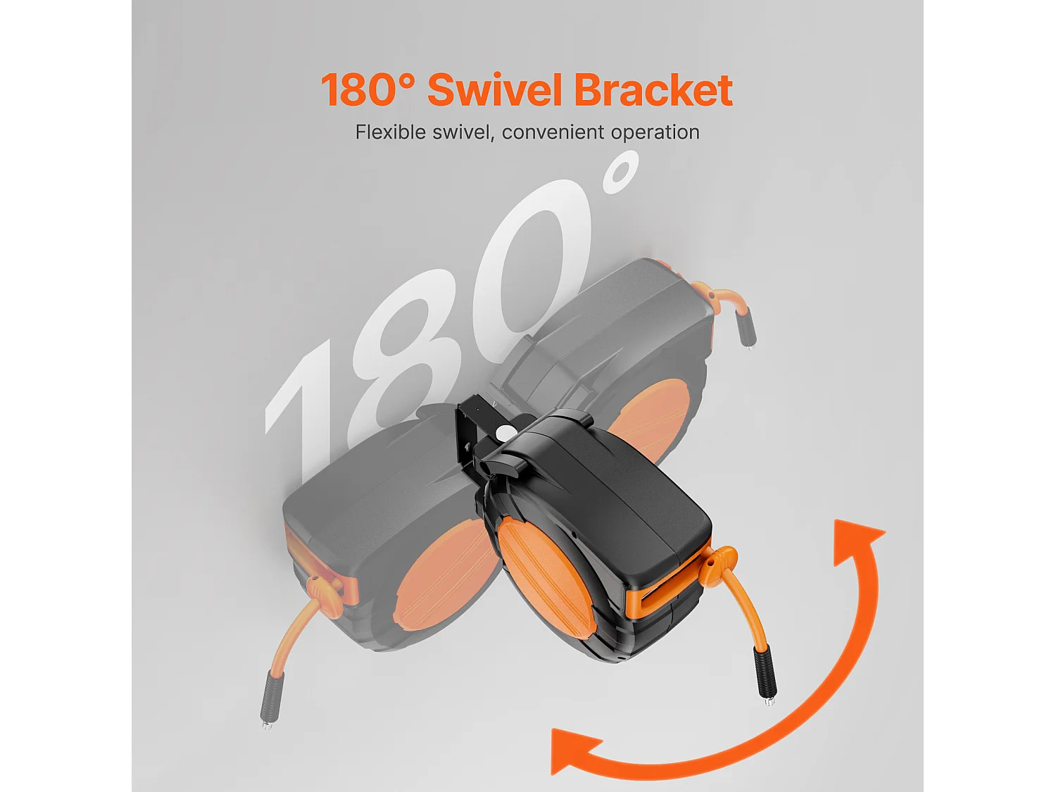 Dévidoir, SucceBuy Enrouleur de Tuyau d'Air Rétractable 9,5 mm × 15,24 m 300 PSI Hybride