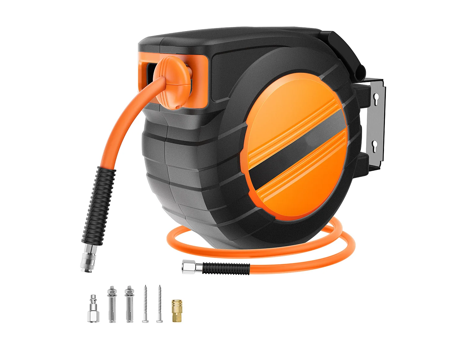 Dévidoir, SucceBuy Enrouleur de Tuyau d'Air Rétractable 9,5 mm × 15,24 m 300 PSI Hybride