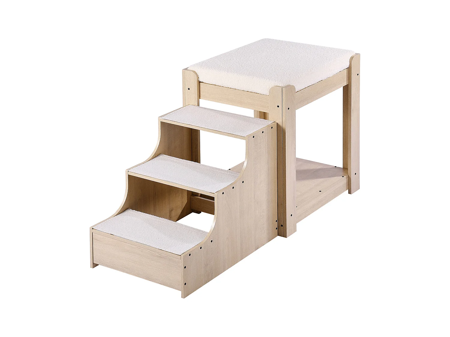 Lit Superposé pour Animaux SucceBuy, pour Animaux de Compagnie Chien Chat, Beige