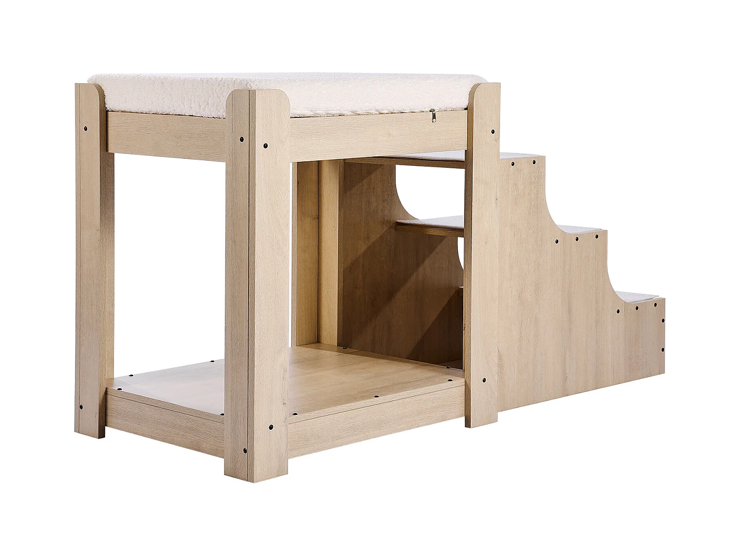 Lit Superposé pour Animaux SucceBuy, pour Animaux de Compagnie Chien Chat, Beige