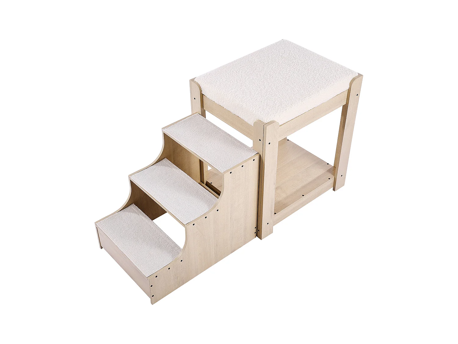 Lit Superposé pour Animaux SucceBuy, pour Animaux de Compagnie Chien Chat, Beige