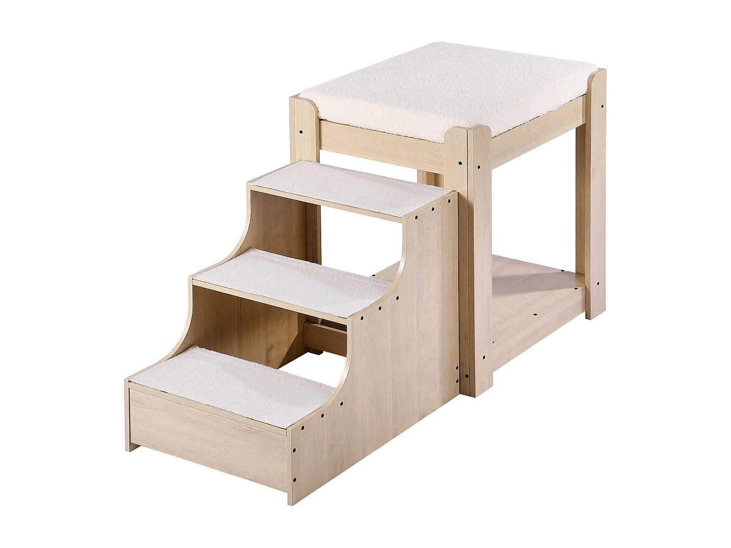 Lit Superposé pour Animaux SucceBuy, pour Animaux de Compagnie Chien Chat, Beige