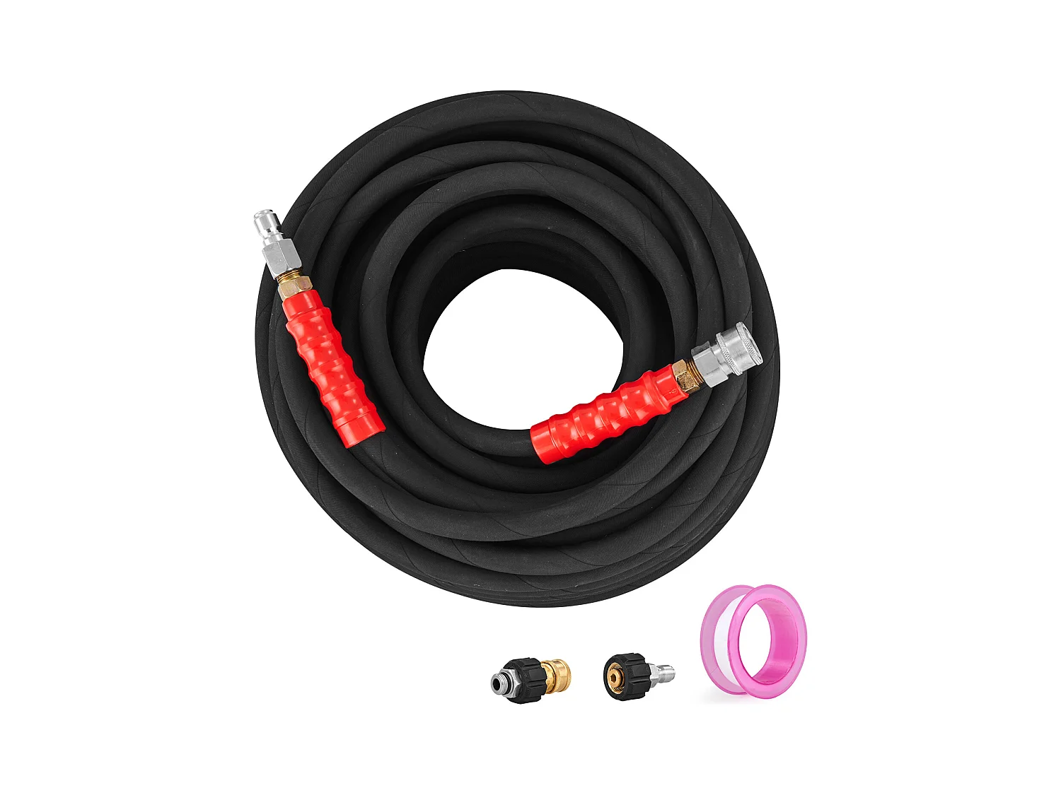 Tuyau d'Arrosage, SucceBuy Tuyau de Laveuse Haute Pression 30,5 m 4800 PSI, Connexion Rapide 0,95 cm