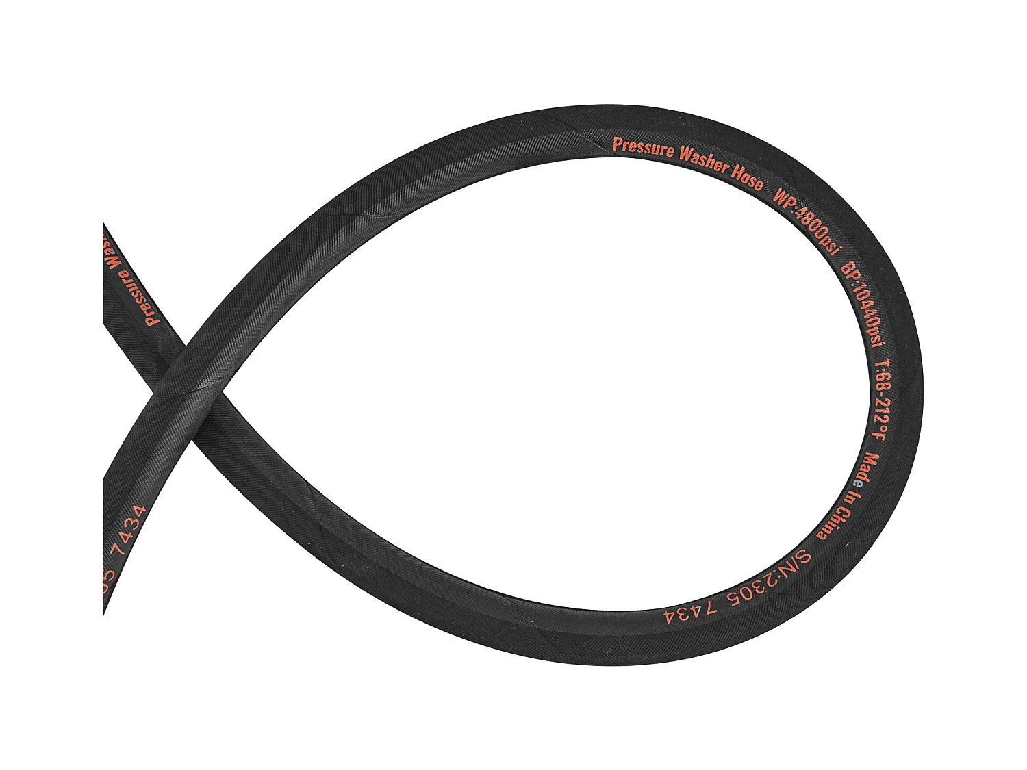 Tuyau d'Arrosage, SucceBuy Tuyau de Laveuse Haute Pression 30,5 m 4800 PSI, Connexion Rapide 0,95 cm