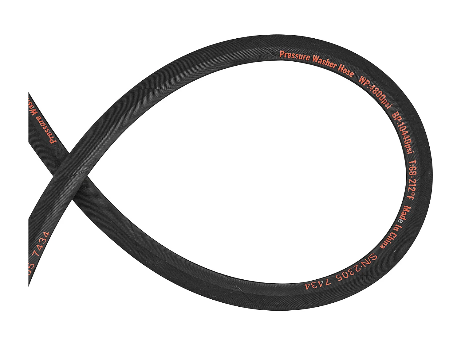 Tuyau d'Arrosage, SucceBuy Tuyau de Laveuse Haute Pression 30,5 m 4800 PSI, Connexion Rapide 0,95 cm