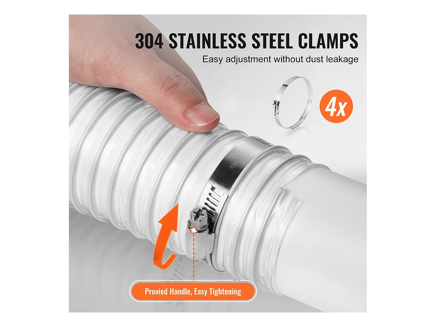 Gartenschlauch, SucceBuy 6,3 cm x 610 cm Verdickter PVC-Staubsammelschlauch