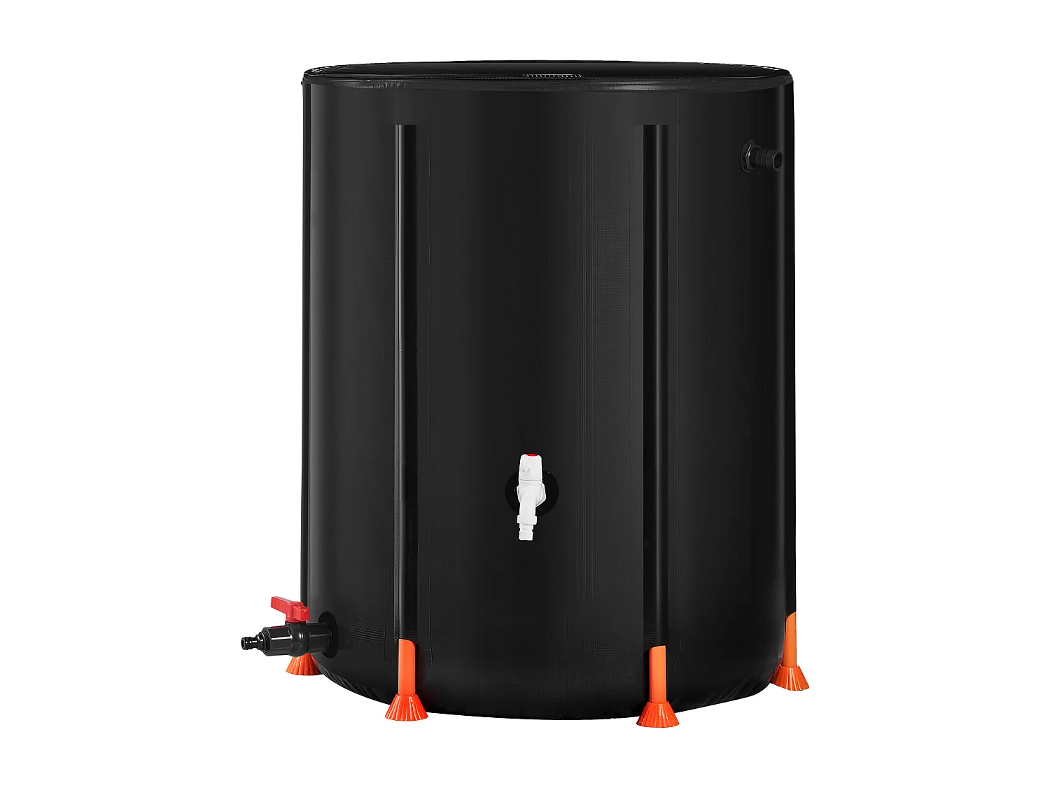 Wassersammler, SucceBuy 250 L Zusammenklappbare Regentonne, Regensammler mit Wasserhähnen und Überlauf-Set