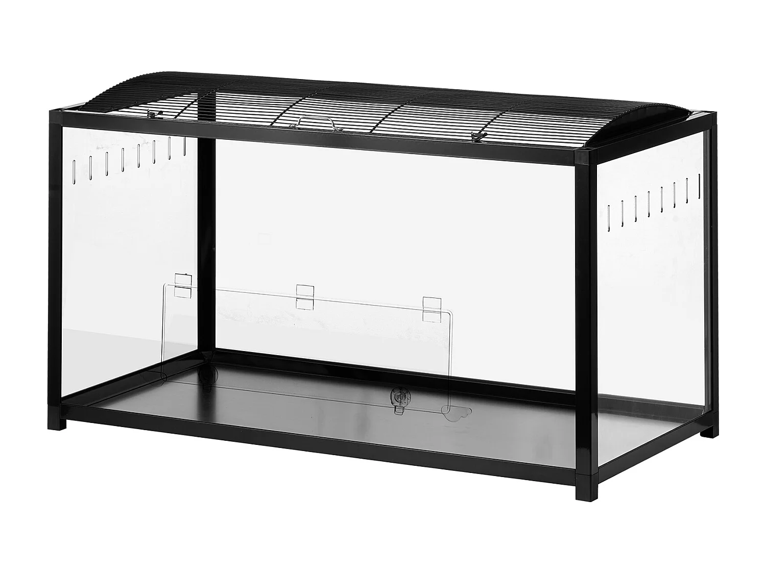 Knaagdierenkooi Hamster, SucceBuy Hamsterkooi, Ruim 96 x 47 x 55 cm, Geventileerde Kooi voor Kleine Dieren voor Hamsters, Muizen, Cavia's