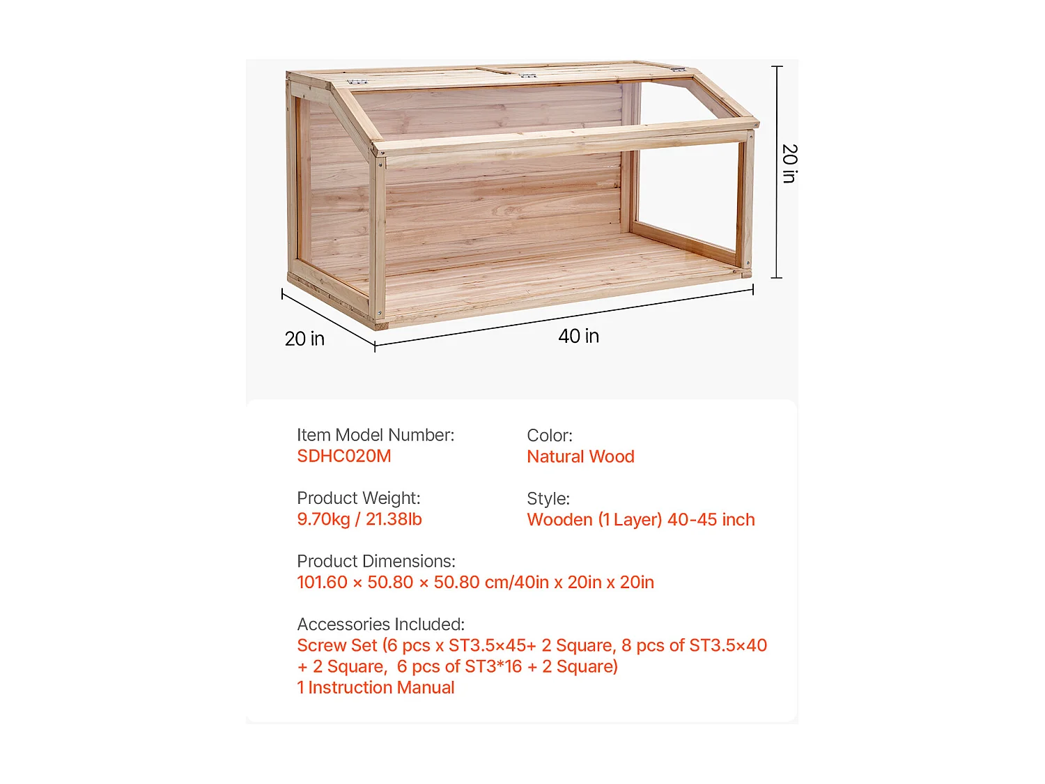 Jaula para Hámster y Roedores, SucceBuy Jaula de Madera para Hámster, 101 cm, Hábitat para Ratones, Roedores y Animales Pequeños
