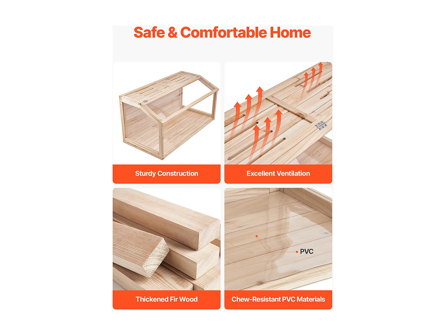 Hamsterkäfig, SucceBuy Hamsterkäfig aus Holz, 81 cm, Lebensraum für Mäuse, Nagetiere und Kleintiere