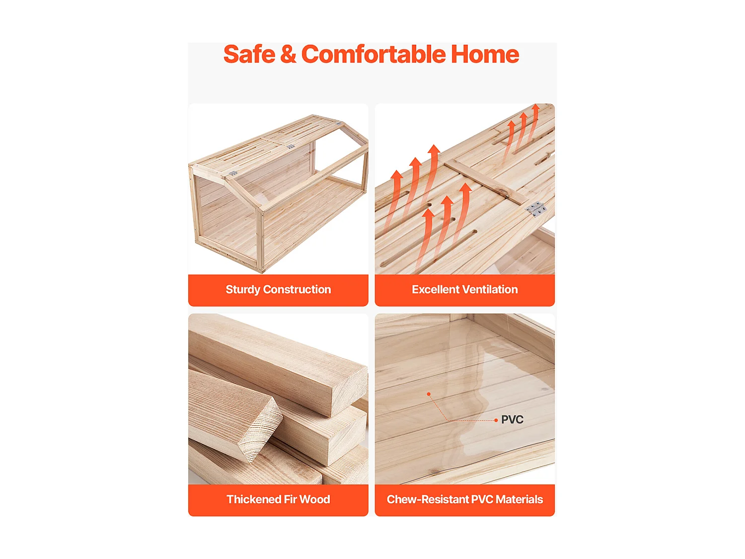 Jaula de Madera para Hámster, SucceBuy, 122 cm, Hábitat para Ratones, Roedores y Pequeños Animales