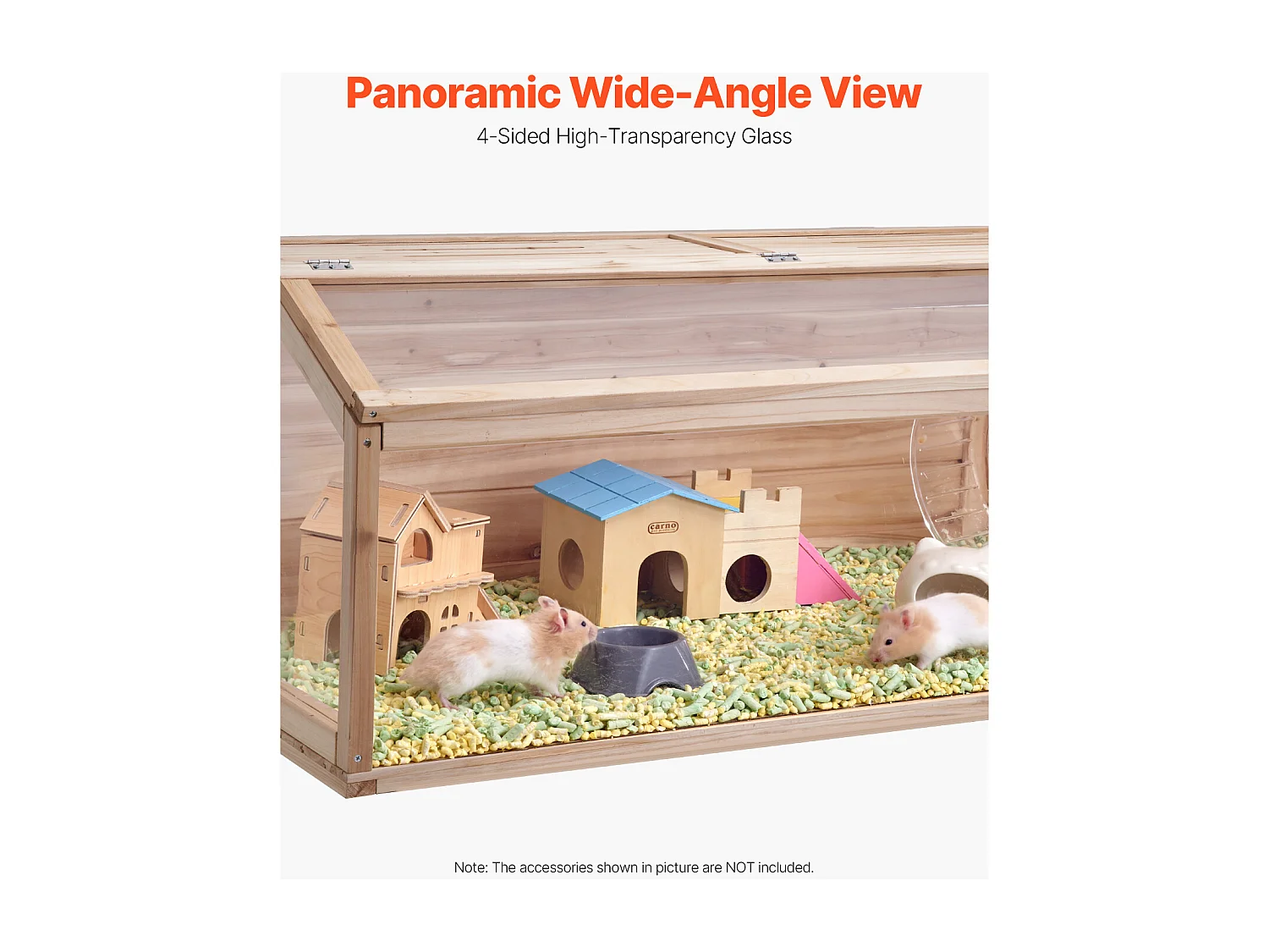 Jaula de Madera para Hámster, SucceBuy, 122 cm, Hábitat para Ratones, Roedores y Pequeños Animales