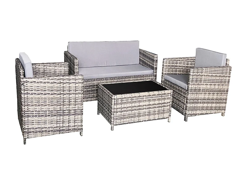 Set de terraza 4 plazas Miami Gris