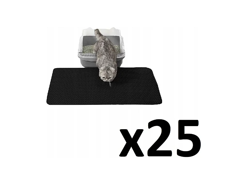 Tapis pour bac à litière - noir x 25 pièces
