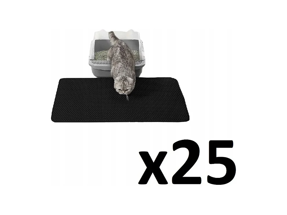 Tapis pour bac à litière - noir x 25 pièces