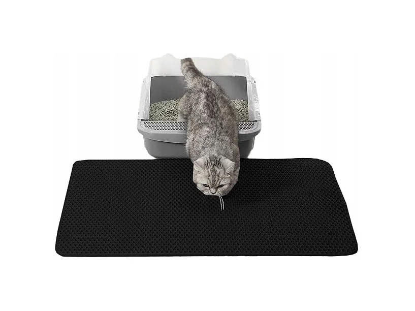 Tapis pour bac à litière - noir
