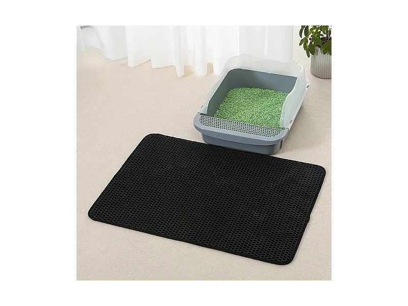 Tapis pour bac à litière - noir