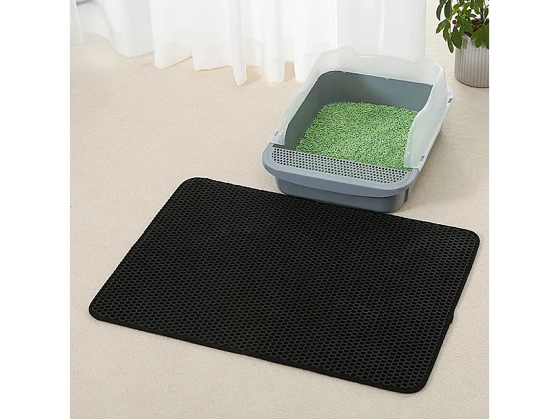 Tapis pour bac à litière - noir