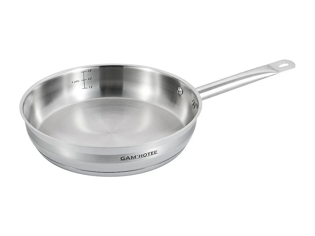 Poêle inox 28x6cm induction