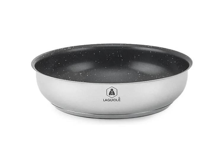 Set de 3 poêles inox amovible 20/24/28cm antiadhésif - "Réactif"