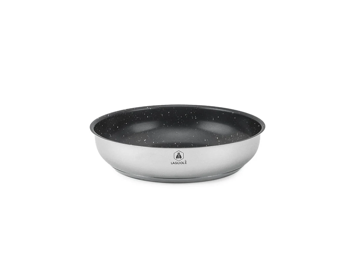 Set de 3 poêles inox amovible 20/24/28cm antiadhésif - "Réactif"
