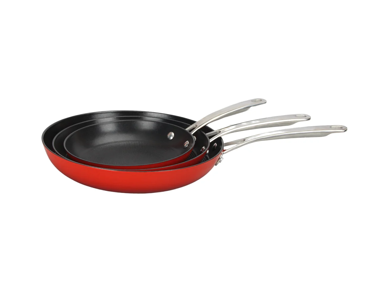 Set de 3 poêles rouge 20/24/28cm - " Red AirIron"