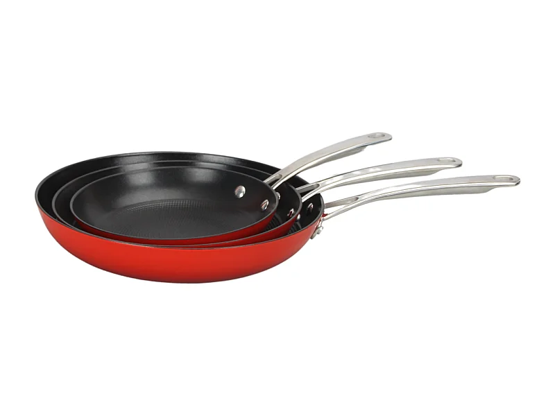 Set de 3 poêles rouge 20/24/28cm - " Red AirIron"