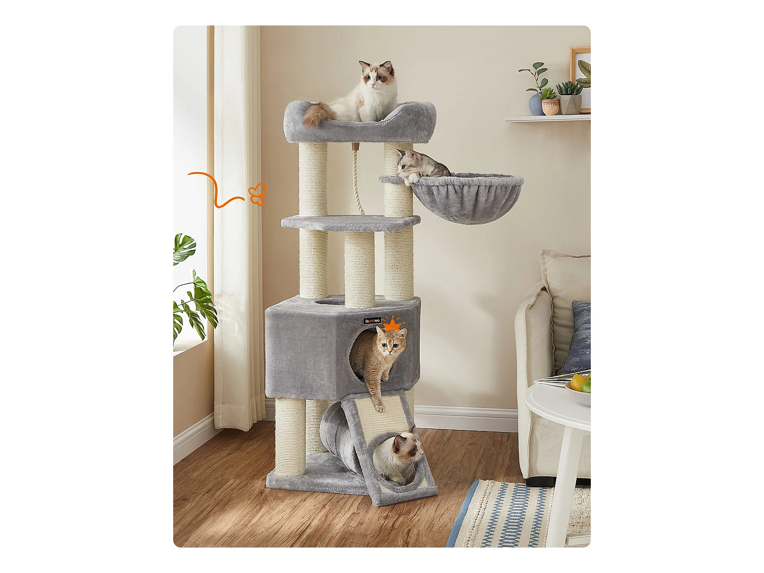 Grattoir pour chat - gris clair