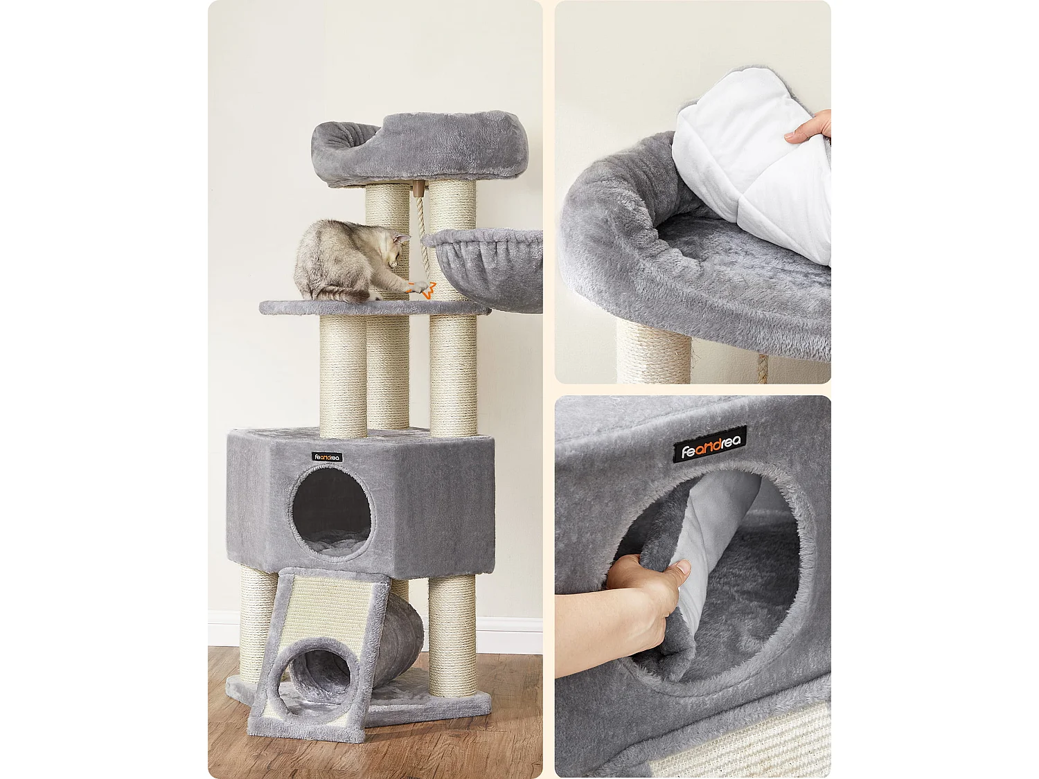 Grattoir pour chat - gris clair