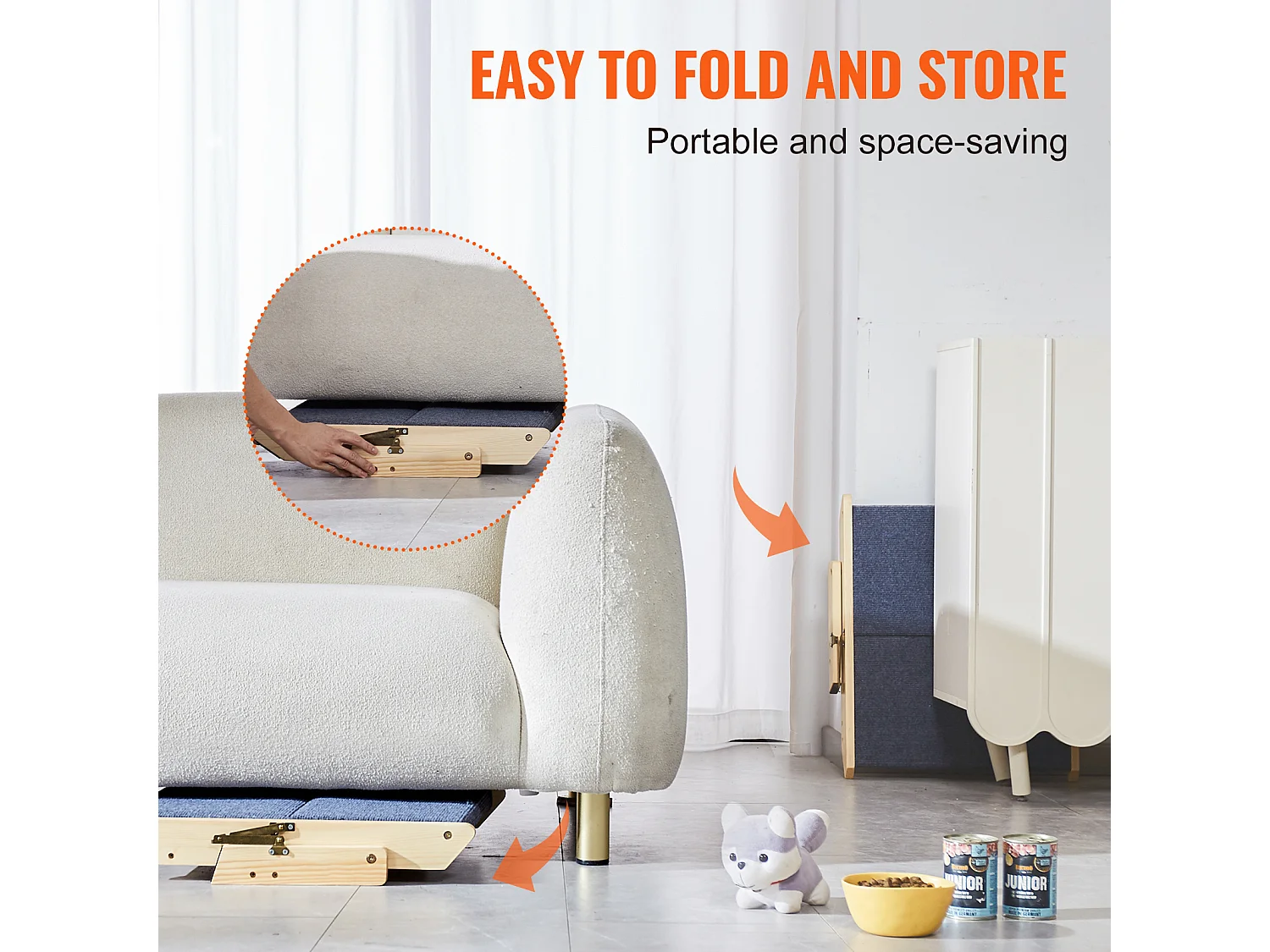 Scale per Cani, SucceBuy Scale in Legno per Animali Domestici 2 Gradini 2 in 1 Pieghevoli, Capacità 50 kg