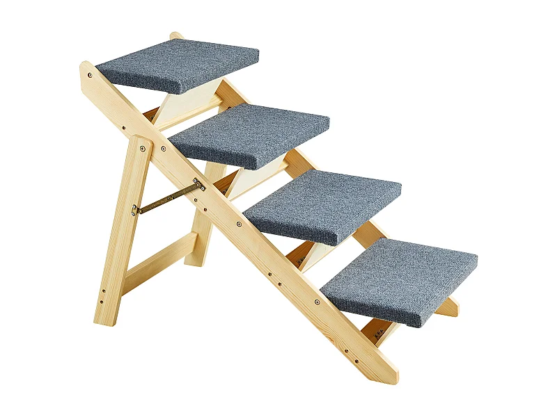 Escaleras para Perros SucceBuy Pet Step de 4 Escalones, 2 en 1, Plegables, de Madera, 68 kg