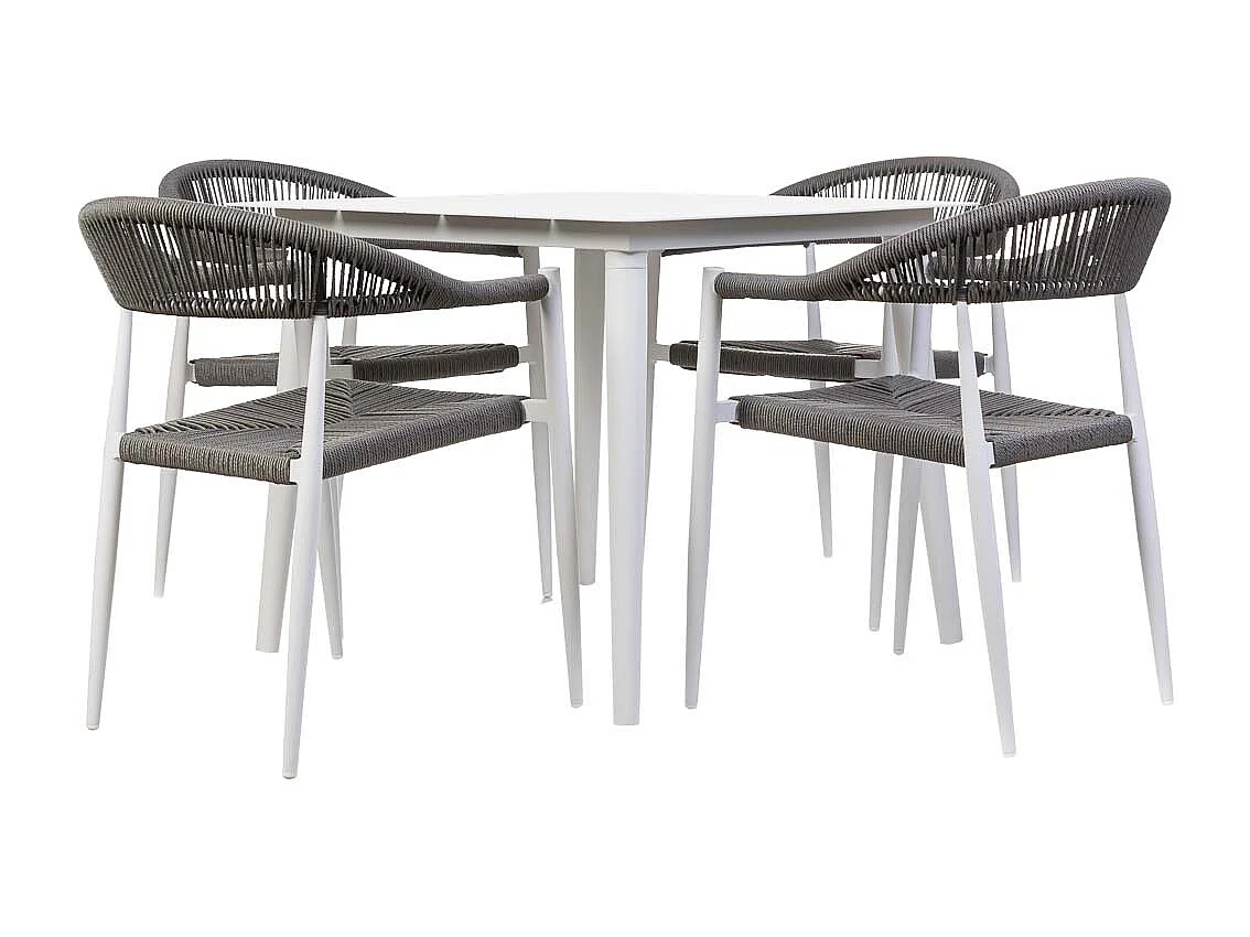 Set tavolo e 4 sedie multicolore, tavolo: 90x90x74.sedia(4): 56x60x78