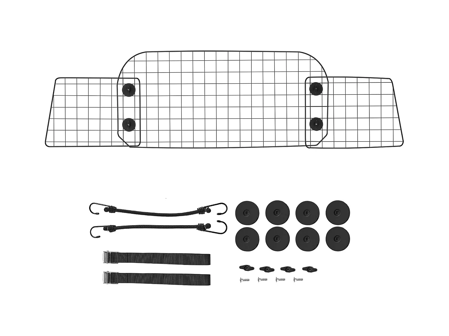 Sécurité Barre Réglable pour Chien SucceBuy Barrière de Sécurité pour Chien - 89.9 à 153.9 cm (35,4 à 60,6 Pouces) Réglable pour Camions et VUS