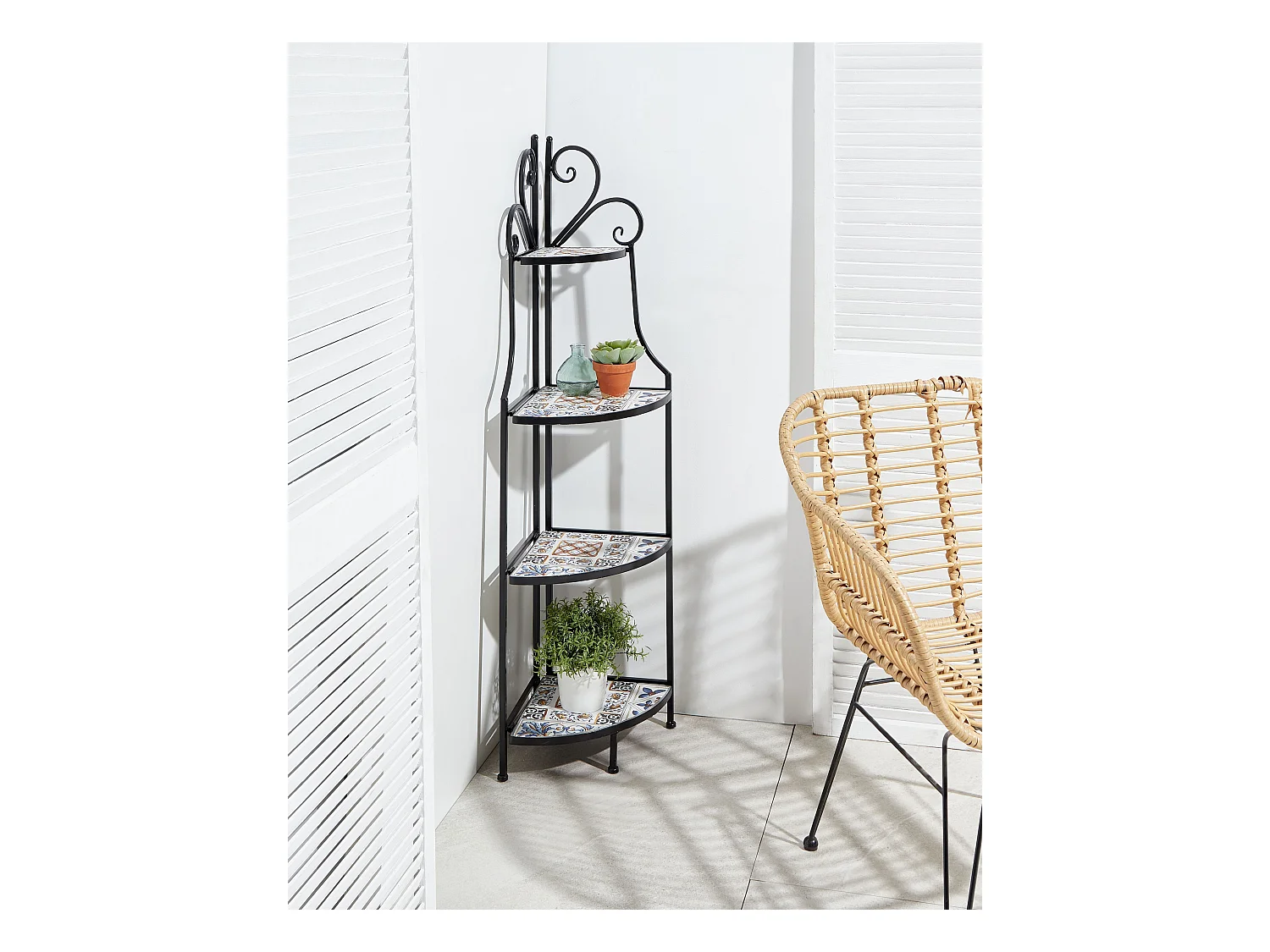 Regal FAVARA Metall 43 cm 32 cm Schwarz