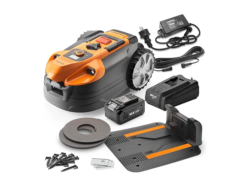 Robot tondeuse autonome 24V avec station de charge, sans fil périmétrique - Le robot le plus simple du marché