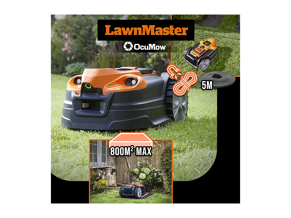 Robot tondeuse autonome 24V avec station de charge, sans fil périmétrique - Le robot le plus simple du marché