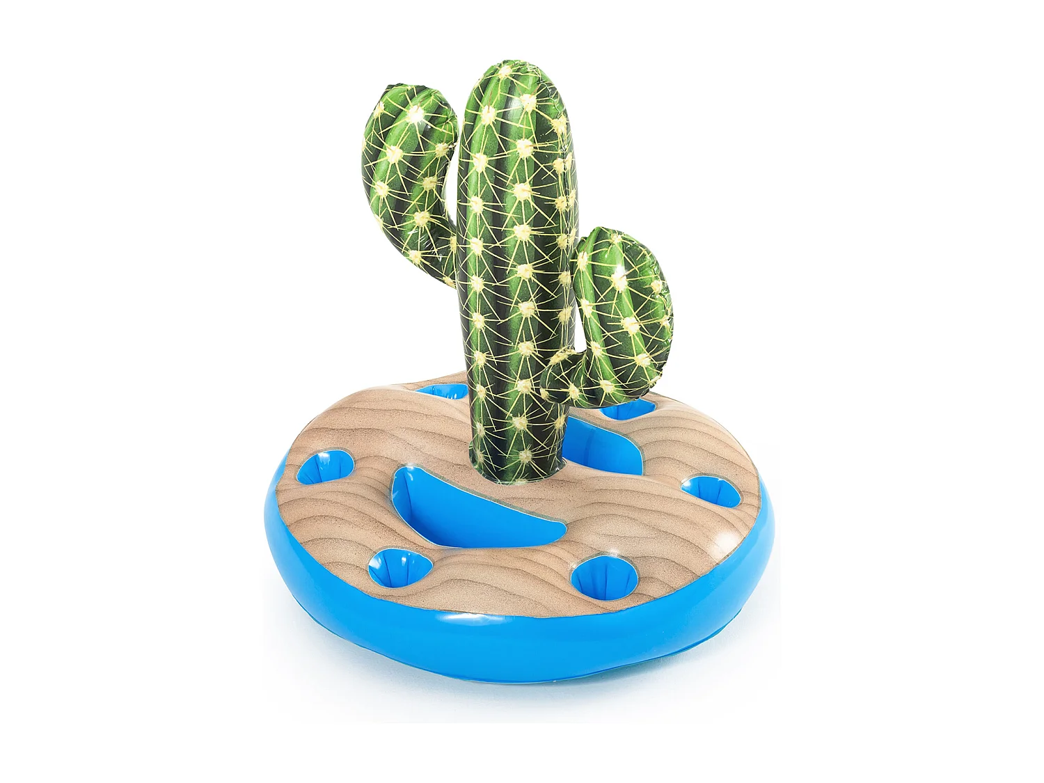 Bar flottant gonflable - Cactus Spiky Saguaro - 94 x 70 cm - 6 gobelets