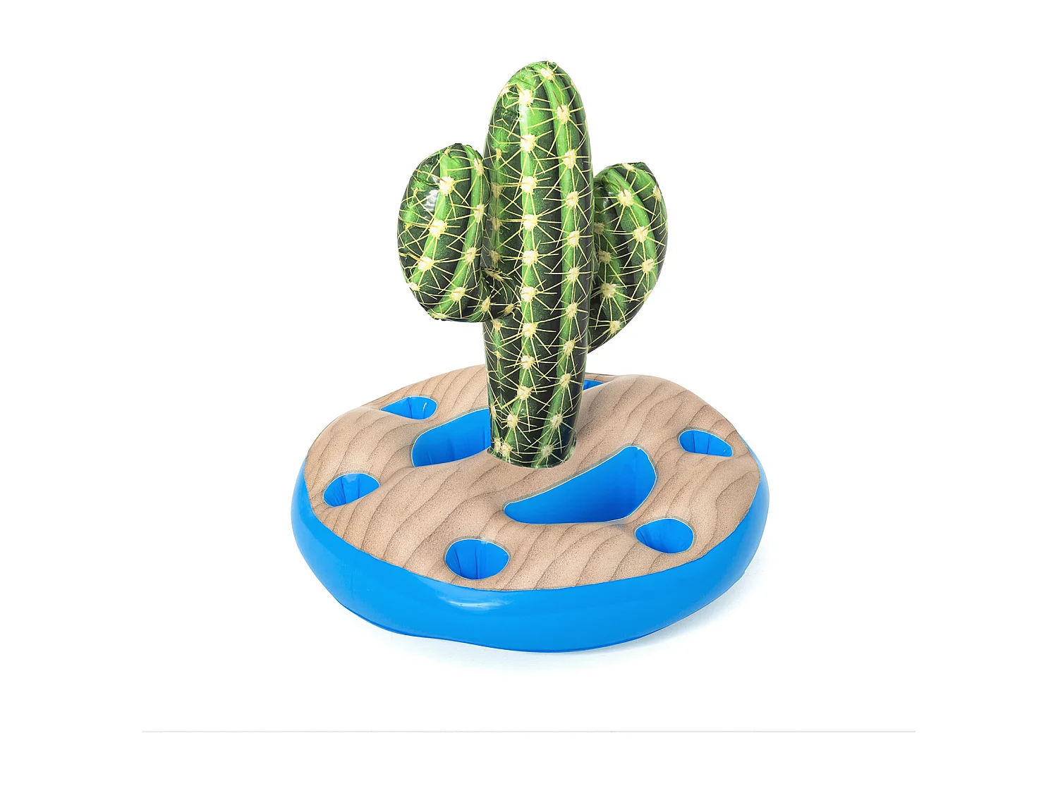 Bar flottant gonflable - Cactus Spiky Saguaro - 94 x 70 cm - 6 gobelets