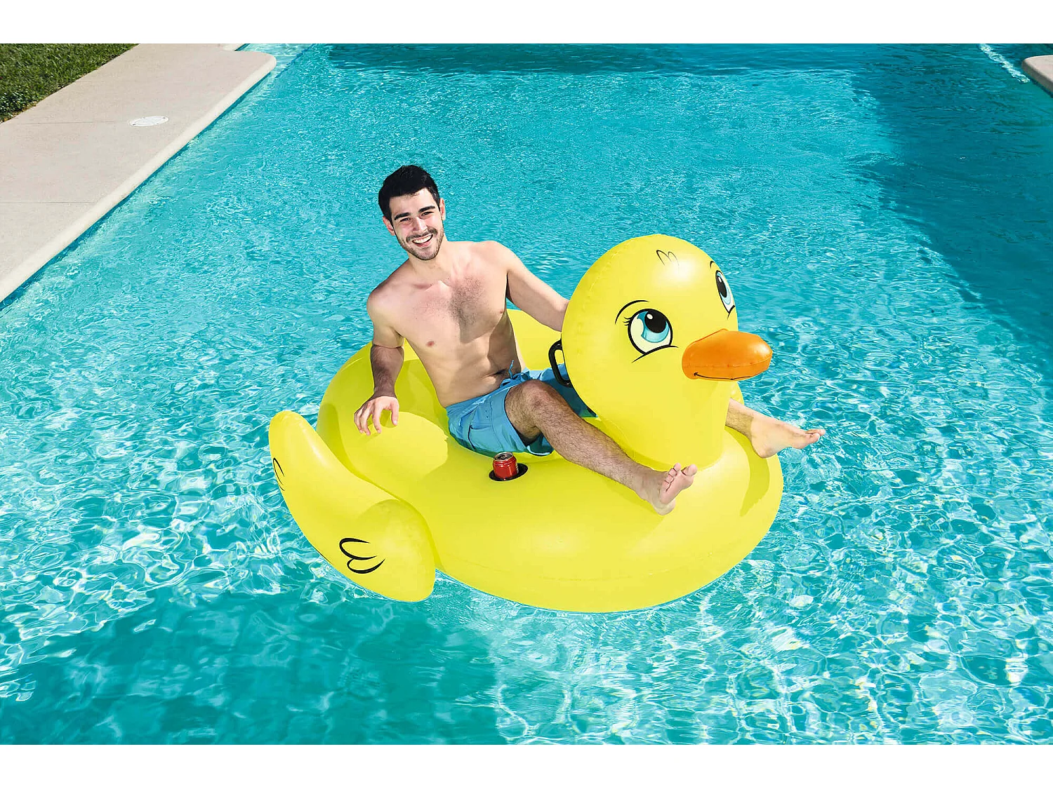 Chevauchable canard - 188 x 127 cm - Jaune