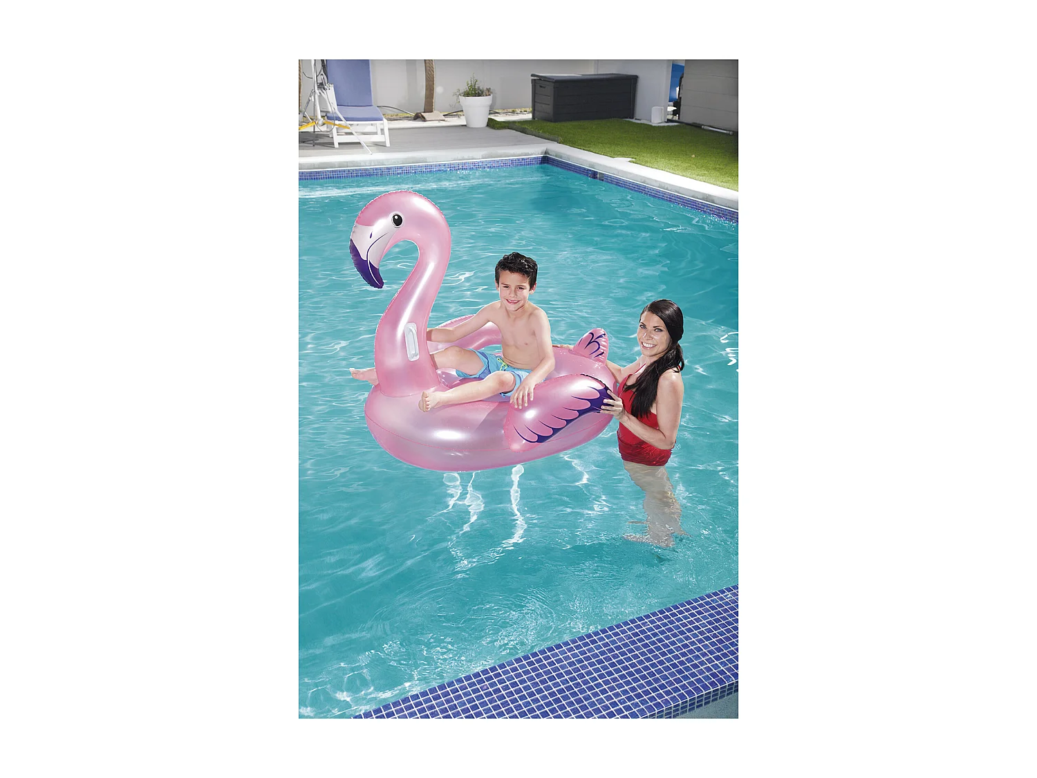 Flamant Rose pour Enfants Gonflable Bestway 122x99x105 cm avec Poignées