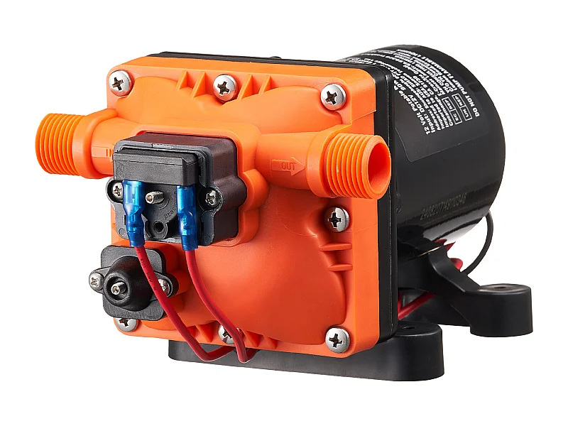 Pompa Membranowa Wody SucceBuy 12 V, 3 GPM (11,36 L/min), Pompa DC z 4 Komorami, Regulowany Wyłącznik Ciśnieniowy 40-100 PSI, 55 PSI, Złącze MNPT 1.27 cm